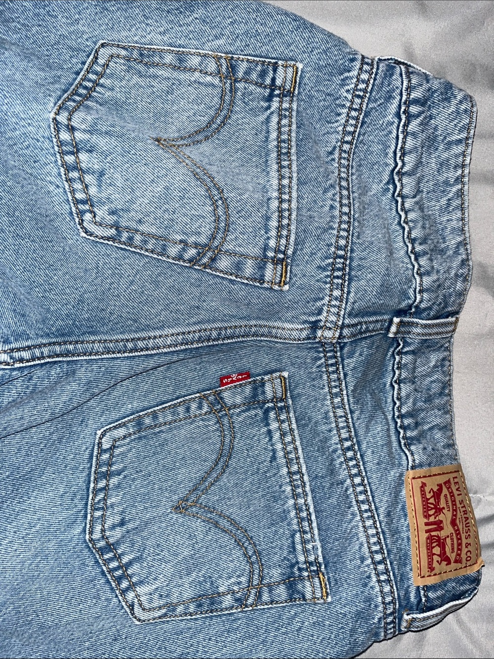 Levi's Light Blue Distressed Boyfriend Jeans